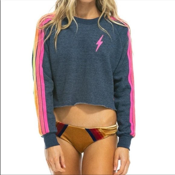 Aviator Nation Tops - aviator nation cropped crew sweatshirt